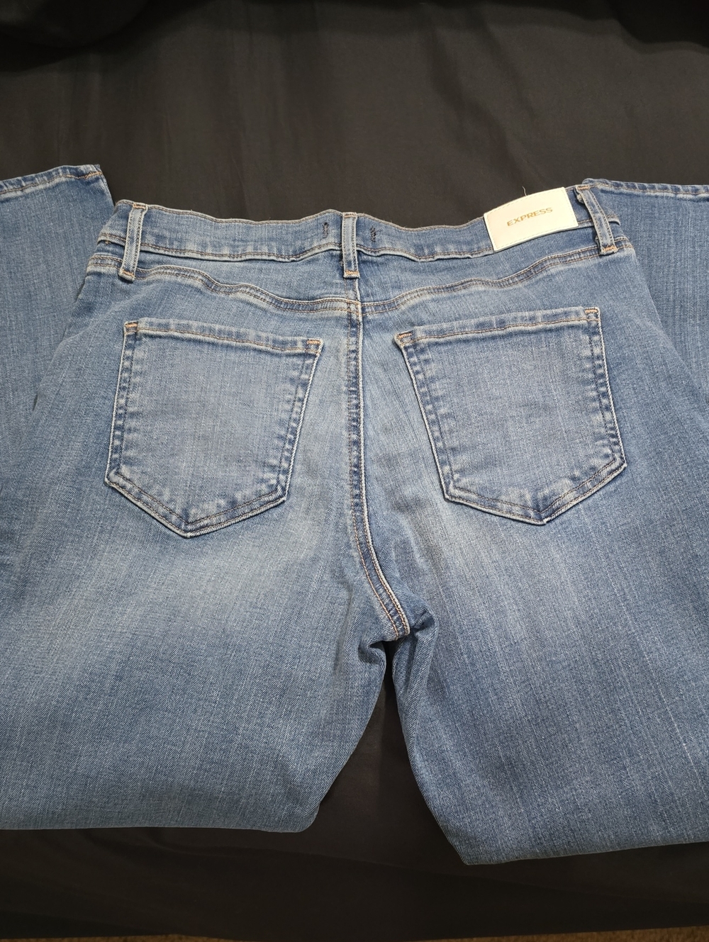 Express Straight Leg Light Blue Denim Jeans
